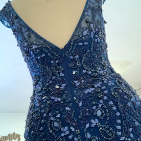 Sherri Hill Gown Blue Size 2 - Picture 3 of 9